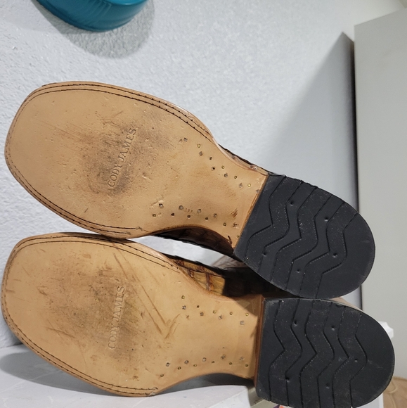 Cody James Men's Exotic Caiman Tail Skin Western Boots -Broad Square Toe Size 10 - Picture 10 of 10